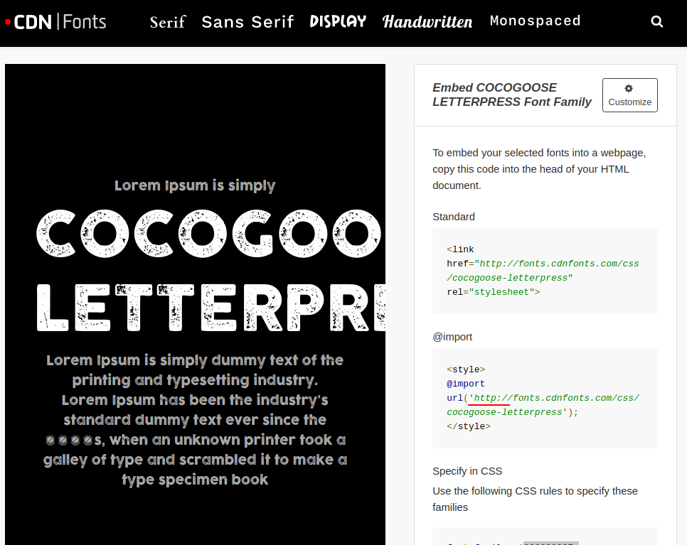 Load Custom Fonts in a PDF – screenshot