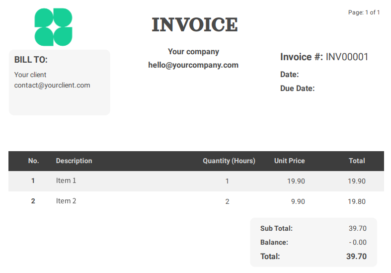 Free Online Invoice Maker